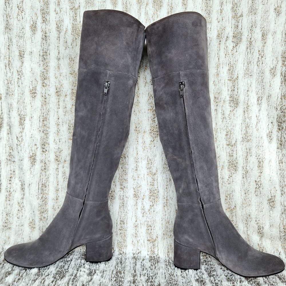 Clark’s "Somerset Barley Ray" Suede Over-the-Knee Boot Gray Grey, Women's Size 7 - Picture 11 of 15